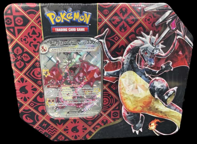 Paldean Fates Shiny Charizard Tin tin