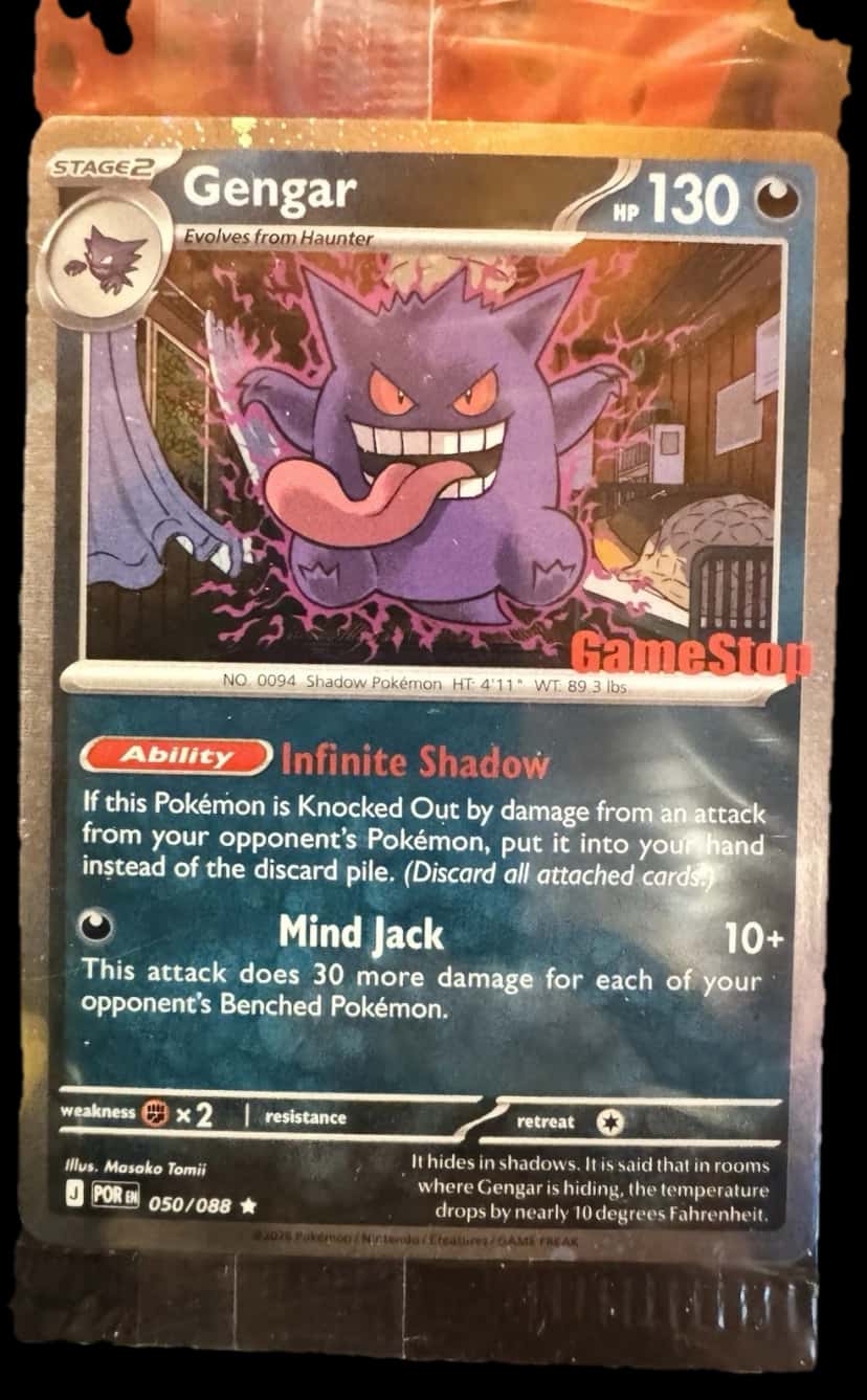 Pokemon Origins Gengar Gamestop Promo sealed promo card [gamestop]