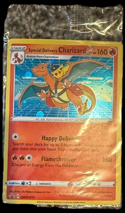 Pokemon Promo Special Delivery Charizard Swsh075 sealed promo card