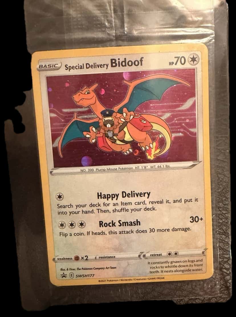 Swsh Black Star Promos Special Delivery Bidoof sealed promo card