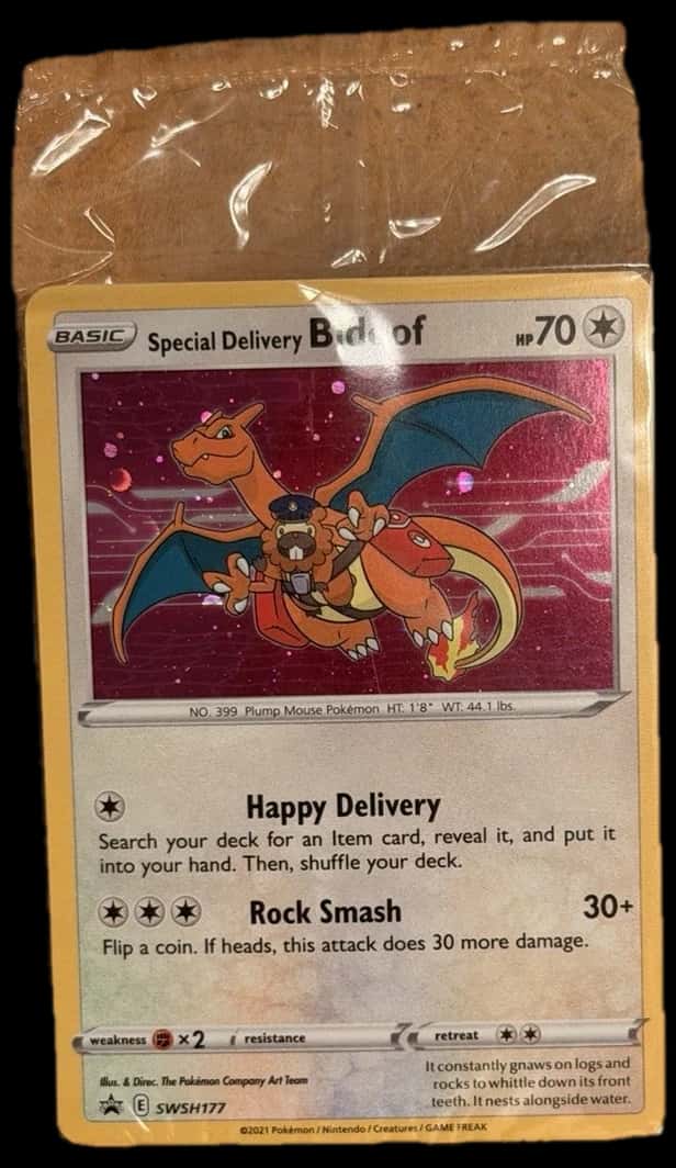 Sword & Shield Special Delivery Bidoof Swsh177 sealed promo card