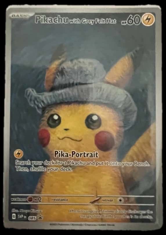 Pokemon Black Star Promo Pikachu With Grey Felt Hat sealed promo card
