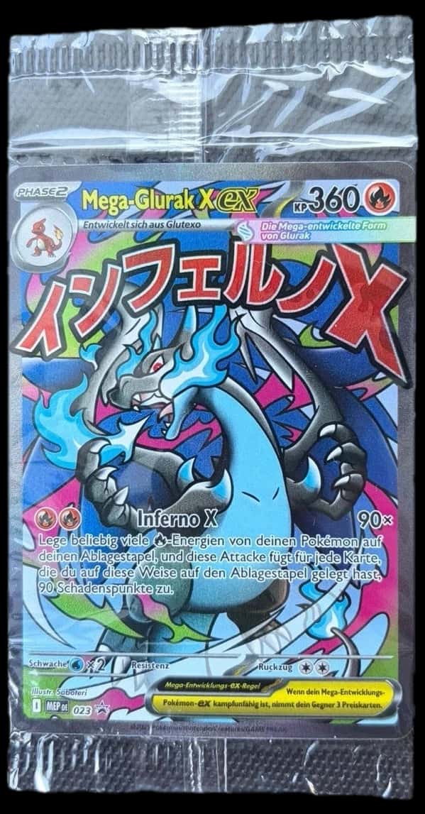 Mega Glurak Promo 023 sealed promo card [de]