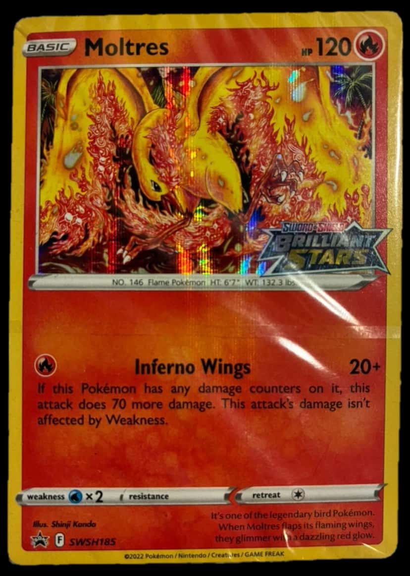Brilliant Stars Moltres Swsh185 Promo sealed promo card