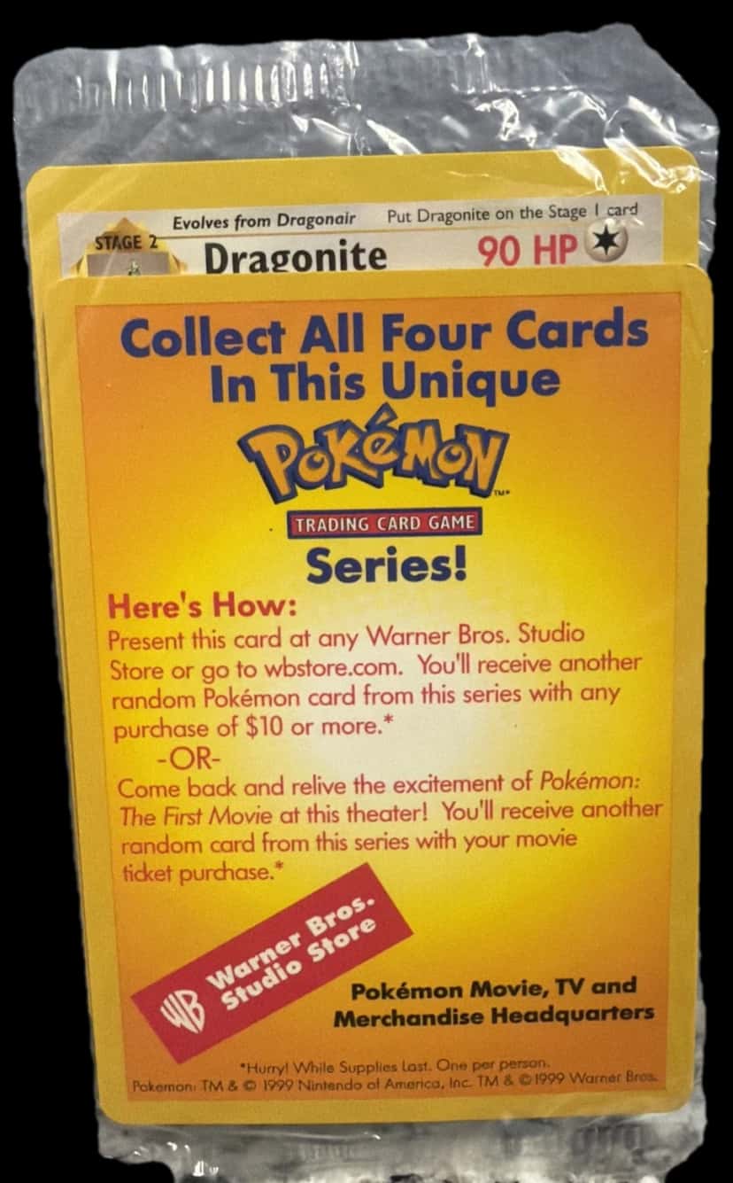 Wizards Black Star Promos The First Movie Warner Bros Promo Card collection box