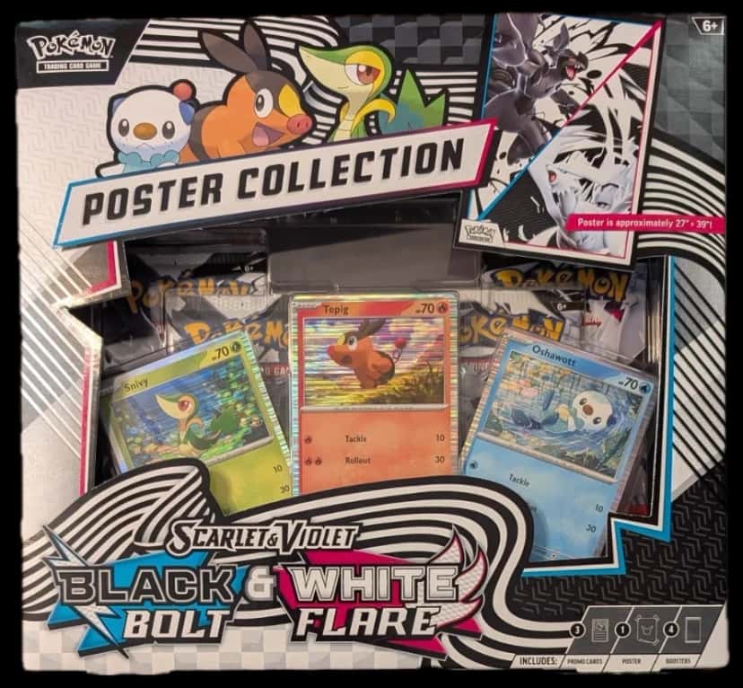 Black Bolt & White Flare Unova Poster Collection collection box