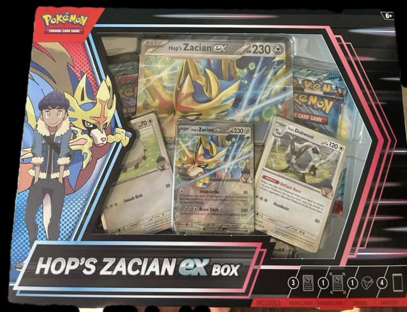 Charizard Special Collection And Hops Zacian Box collection box