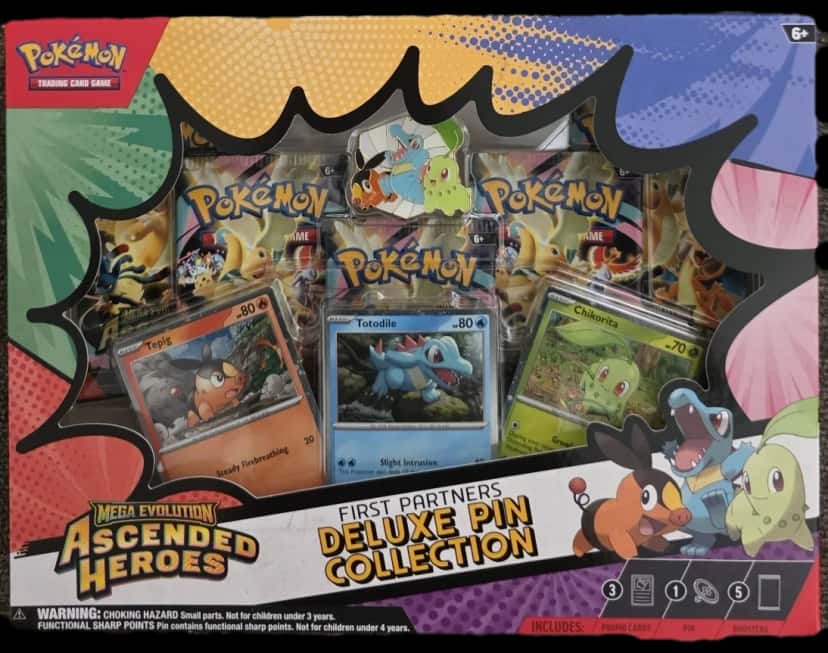 First Partner Illustration Collection & Ascended Heroes Deluxe Pin Collection collection box