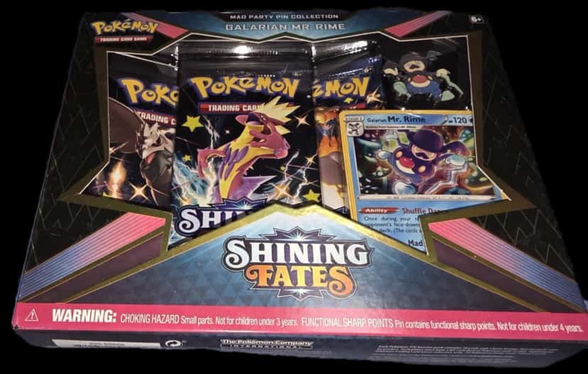 Shining Fates Mad Party Pin Collection Galarian Mr Rime collection box