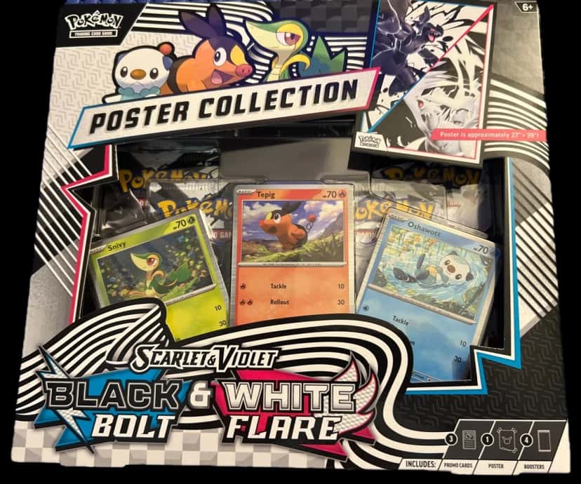 Black Boltwhite Flare Poster Collection collection box