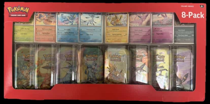 Prismatic Evolutions Tin Collection collection box [costco]