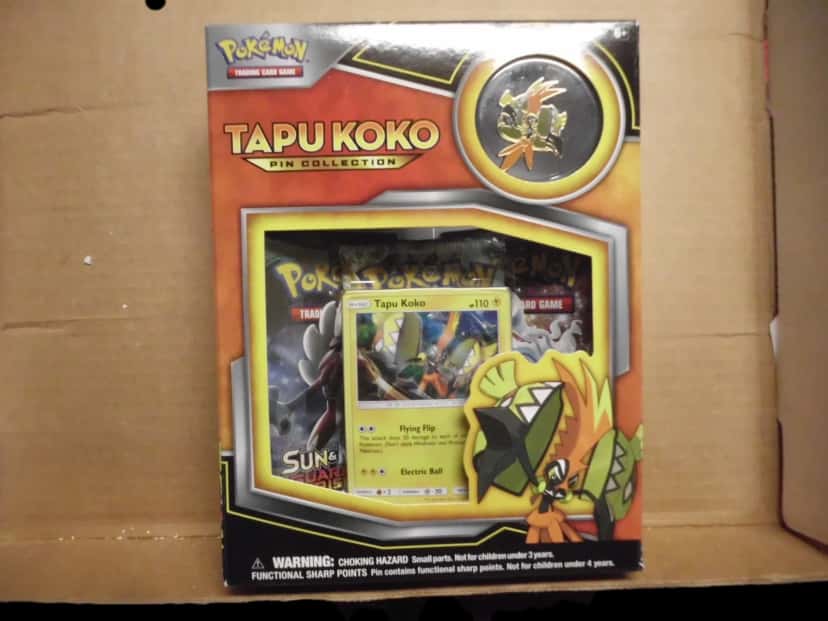 Sun & Moon Tapu Koko Pin Collection collection box