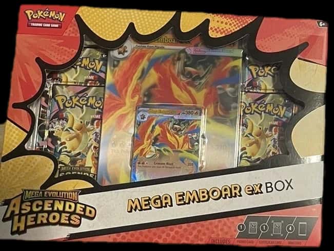 Ascended Heroes First Partner Illustration Collection Series 2 Mega Emboar Box Mega Feraligatr Box collection box