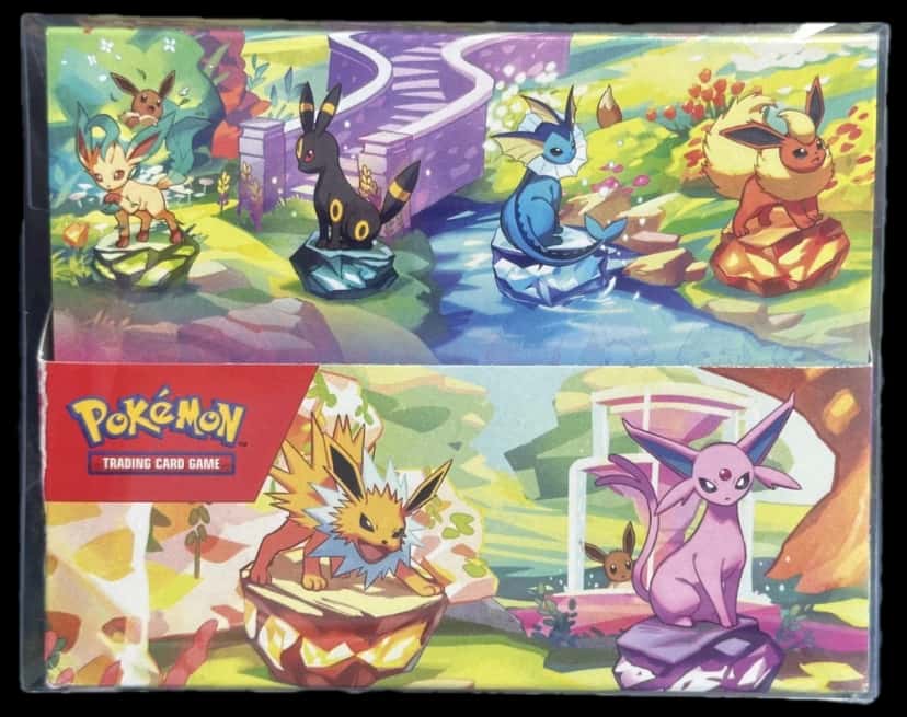 Prismatic Evolutions Mini Tin Display collection box