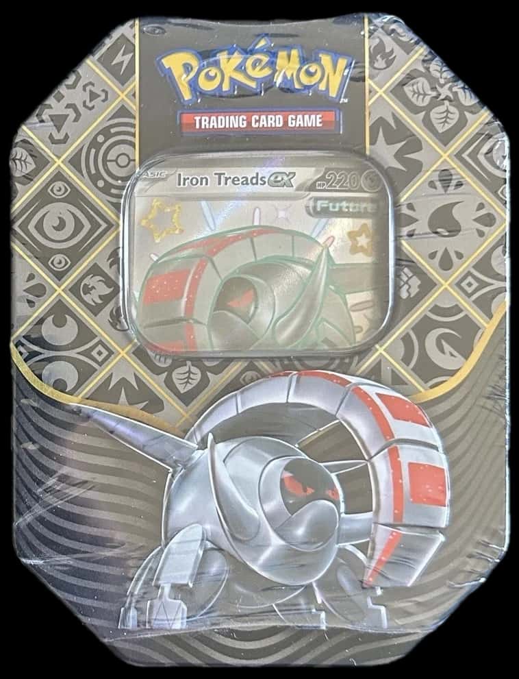 Paldean Fates Great Tusk And Iron Treads Tins tin