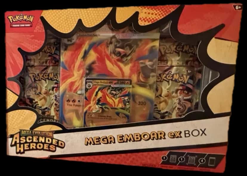 Ascended Heroes Deluxe Pin Collection & Mega Emboar Box collection box