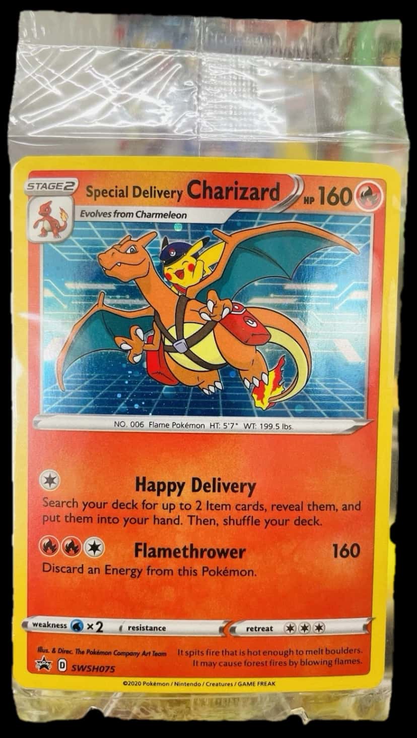 Pokemon Promo Special Delivery Charizard Swsh075 sealed promo card [pokemon_center]