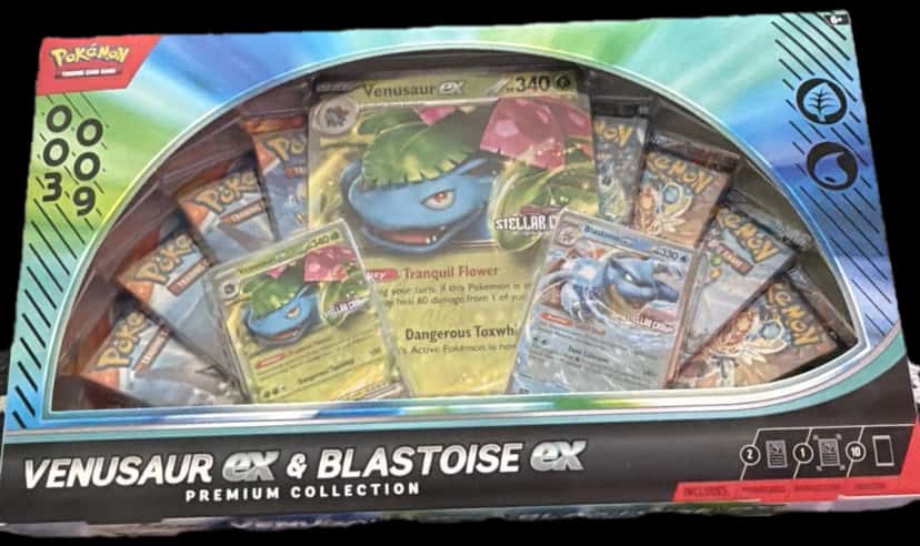 Stellar Crown Venusaur & Blastoise Premium Collection collection box [gamestop]