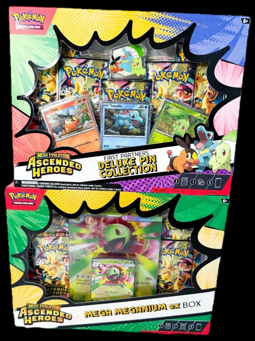 Ascended Heroes Deluxe Pin Collection & Mega Meganium Box collection box