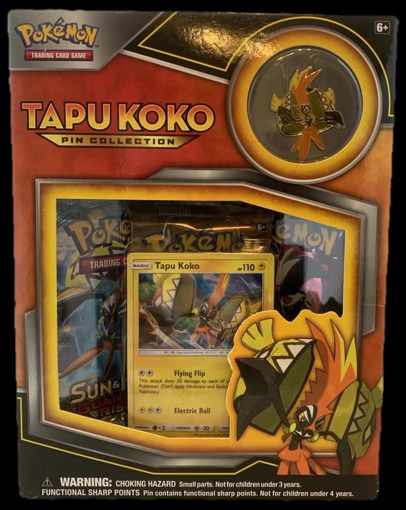 Guardians Rising Tapu Koko Pin Collection collection box