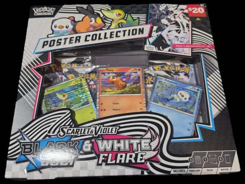 Scarlet And Violet Black Bolt Black & White Poster Collection collection box