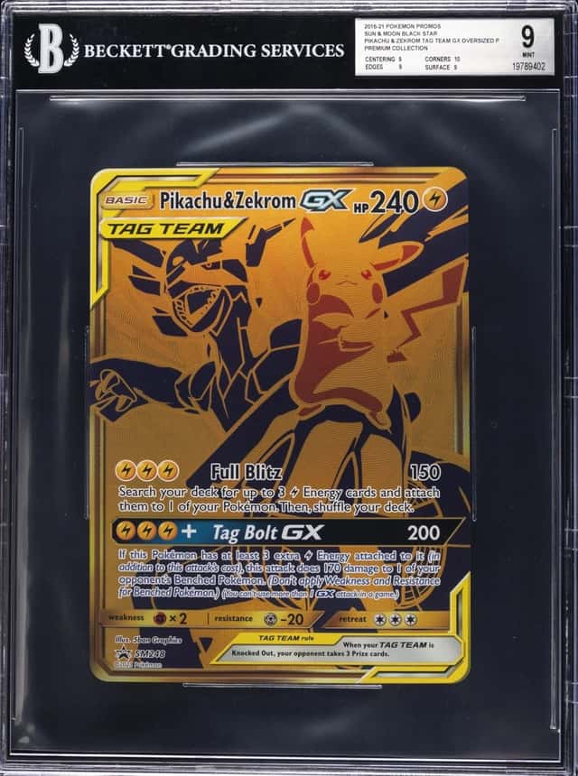 Pikachu & Zekrom Tag Team GX OVERSIZED P