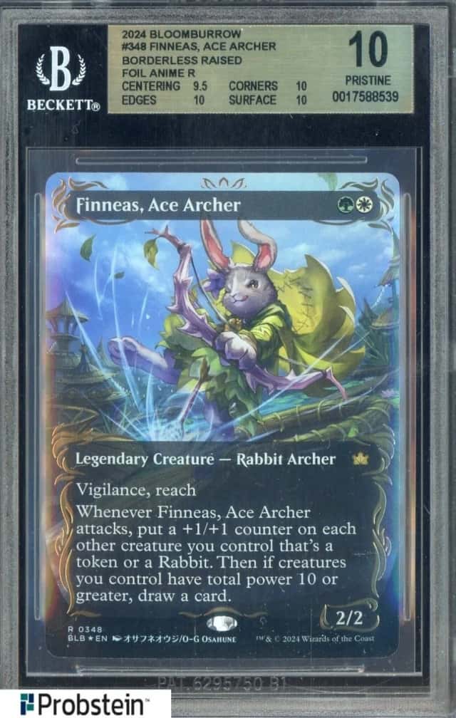 Finneas, Ace Archer BORDERLESS RAISED FOIL ANIME R