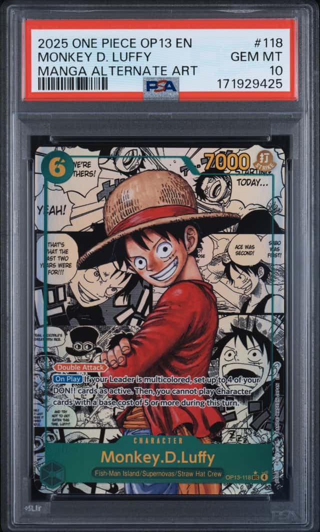 2025 One Piece Carrying On His Will Manga Alternate Art Monkey D. Luffy #OP13118
