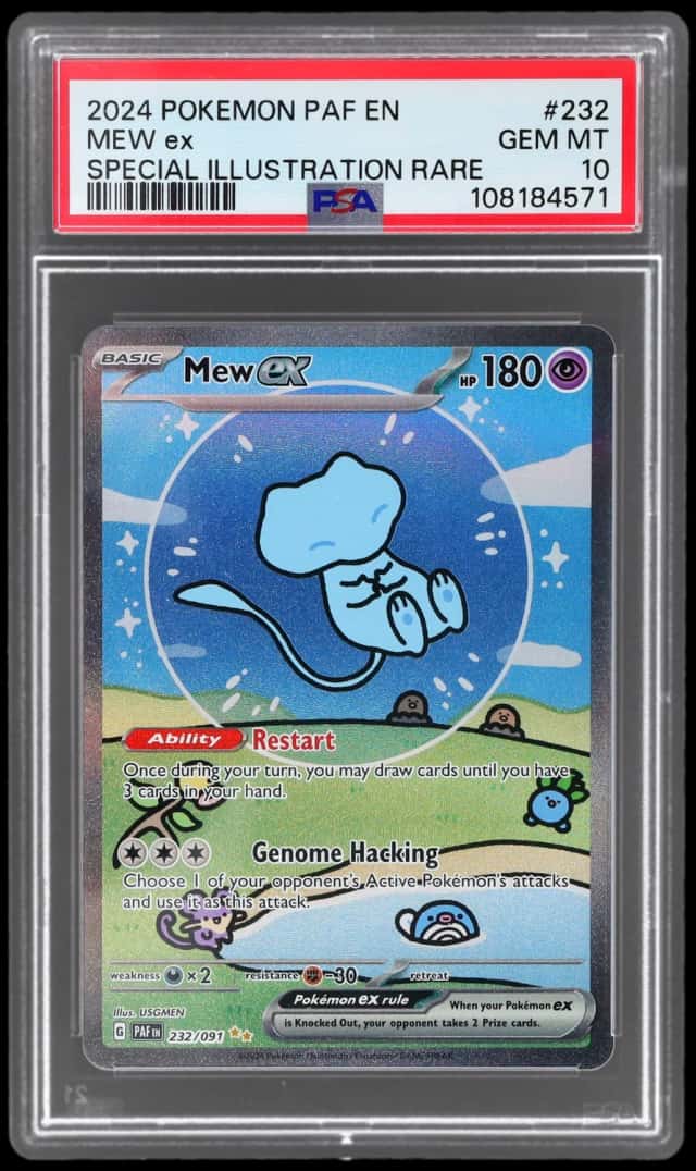 2024 Pokemon Scarlet and Violet Paldean Fates Special Illustration Rare Mew Ex #232