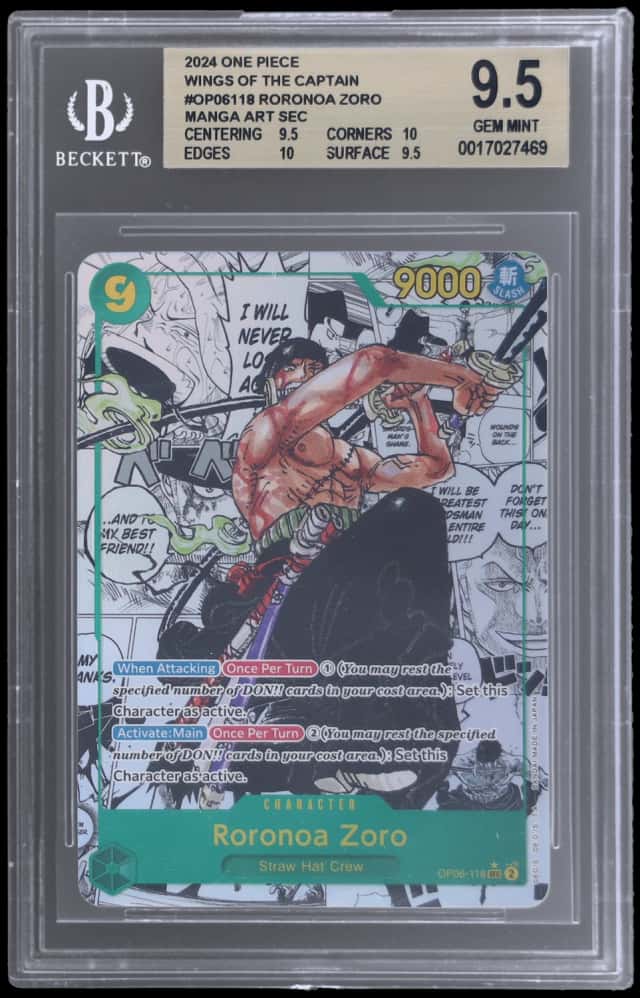 2024 One Piece Wings of the Captain Manga Alternate Art Roronoa Zoro #OP06118