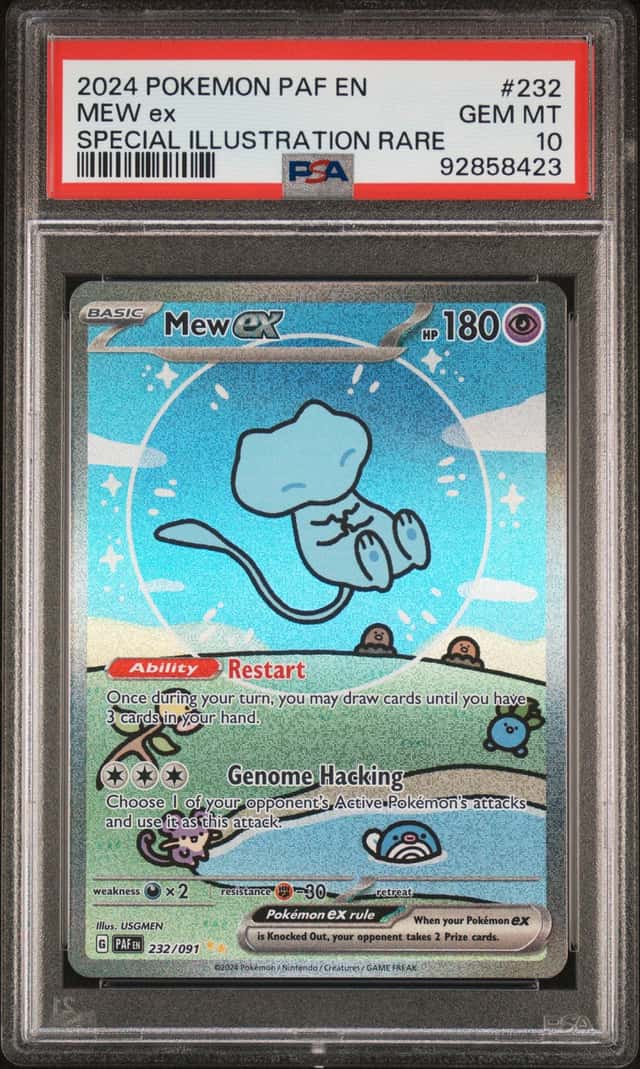 2024 Pokemon Scarlet and Violet Paldean Fates Special Illustration Rare Mew Ex #232