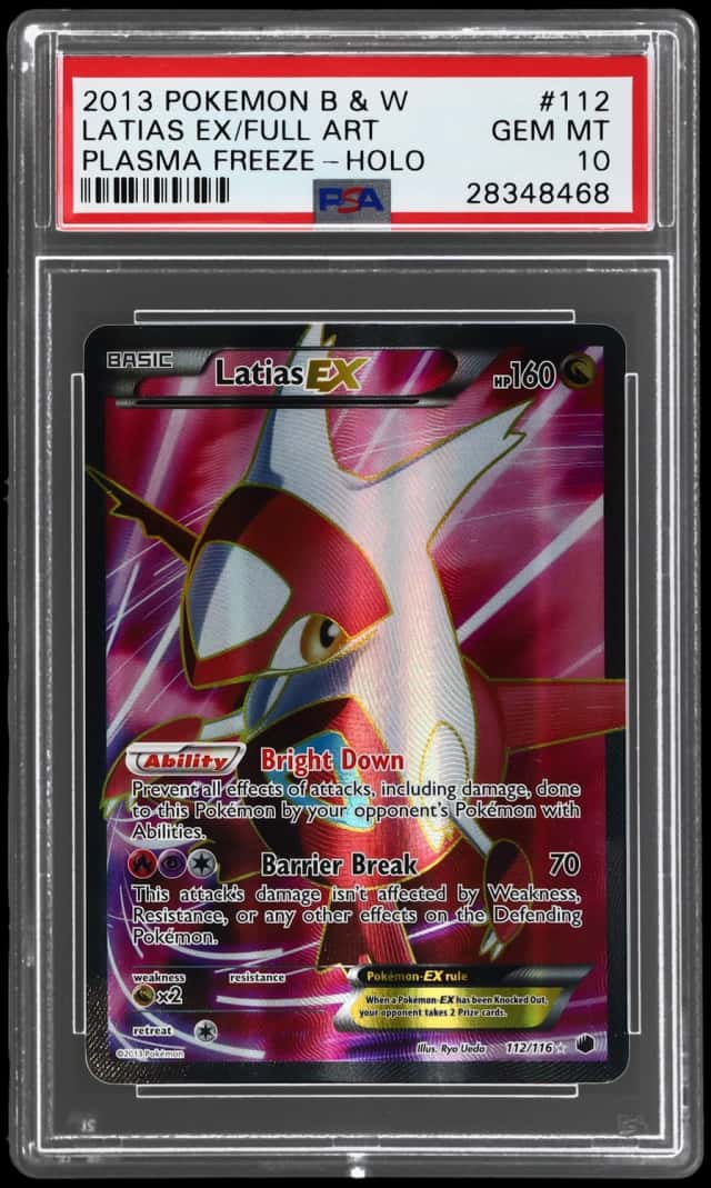 2013 Pokemon Black and White Plasma Freeze Holo Latias Ex #112