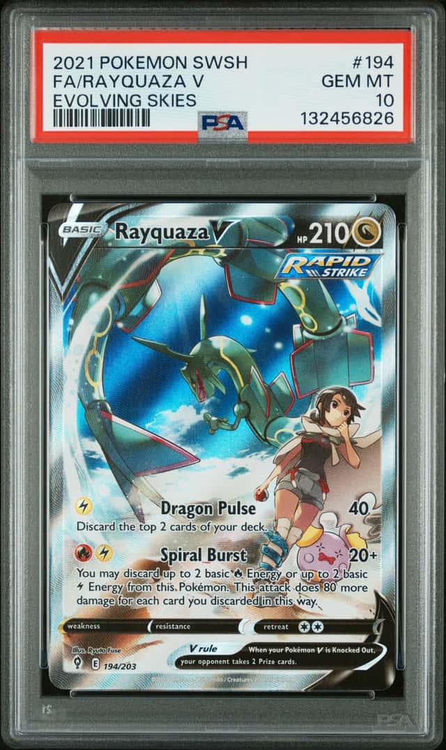 2021 Pokemon Sword and Shield Evolving Skies Rayquaza V #194