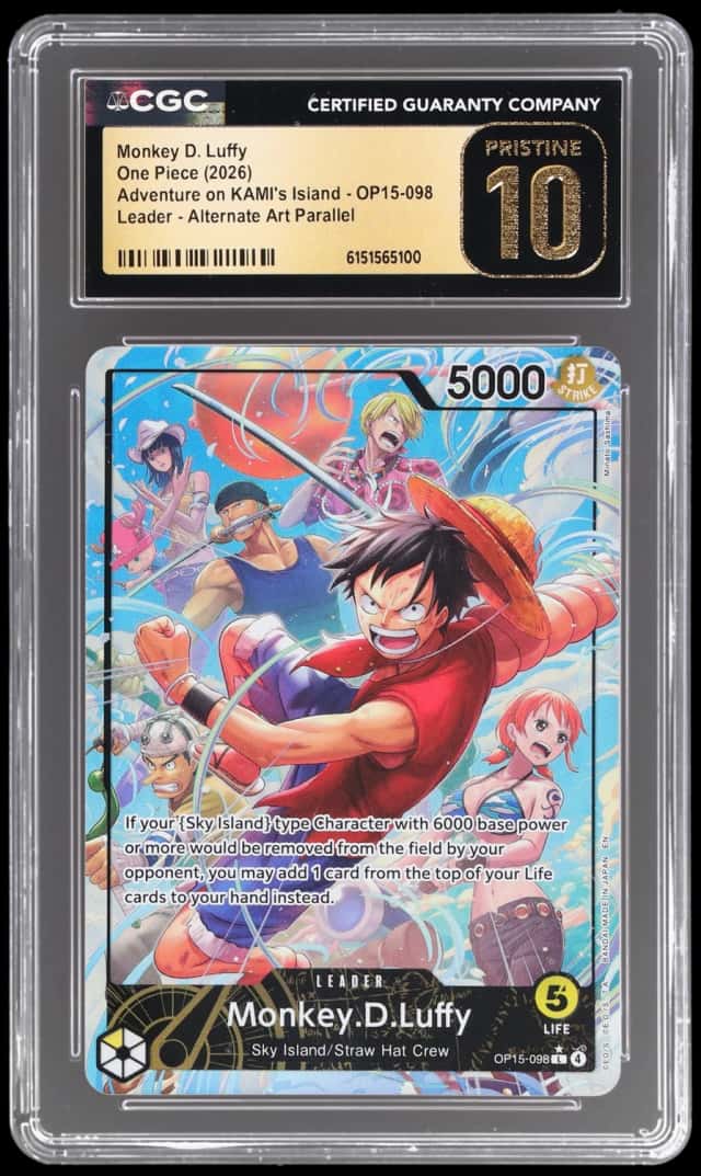 2026 One Piece Adventure On Kami's Island Alternate Art Leader Monkey D. Luffy #OP15-098