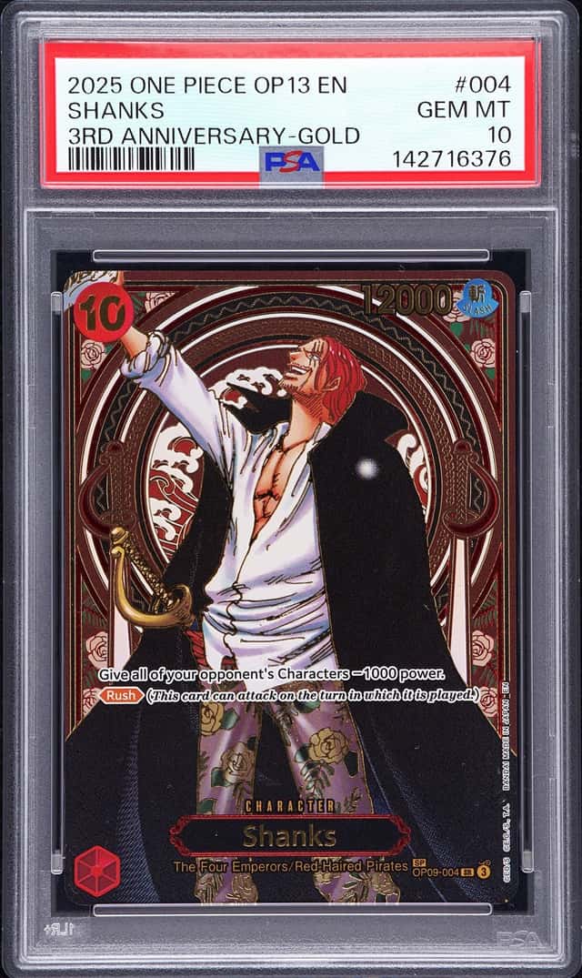 2025 One Piece Carrying On His Will 3rd Anniversary Gold Shanks #OP09004