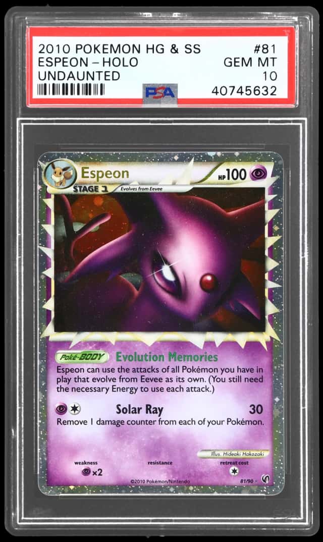 2010 Pokemon Heartgold and Soulsilver Undaunted Holo Espeon #81