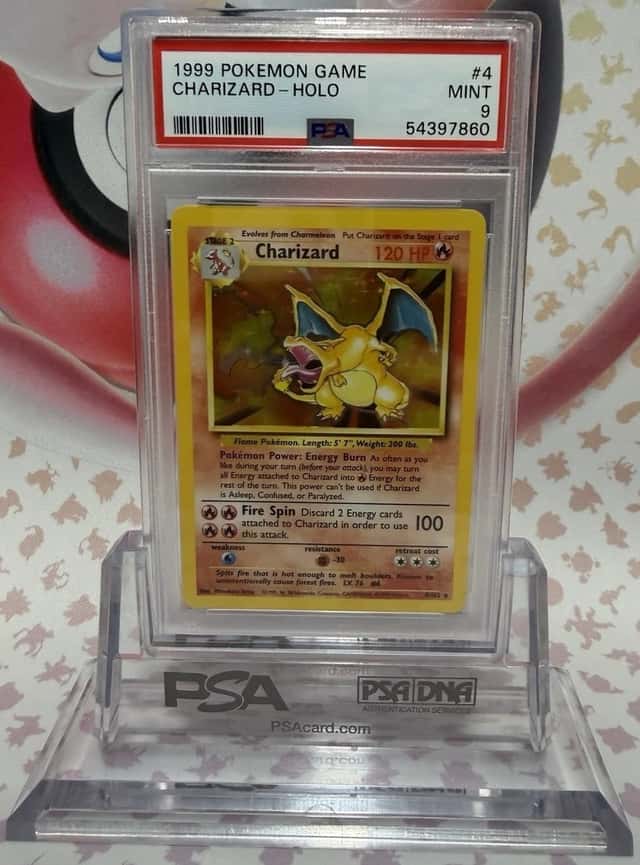 Pokémon TCG 1999 Pokemon Game Charizard Holo #4 English PSA 9 Cert 54397860