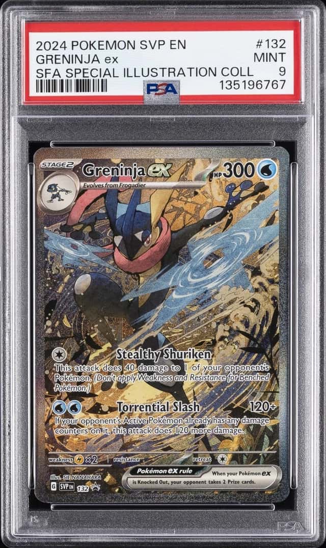 2024 POKEMON SVP EN-SV BLACK STAR PROMO #132 GRENINJA EX PSA 9