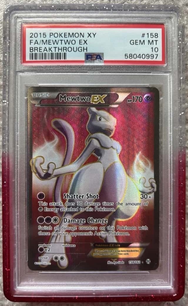 Pokemon Graded: Mewtwo EX 158/162 Breakthrough (2015) Full Art PSA 10