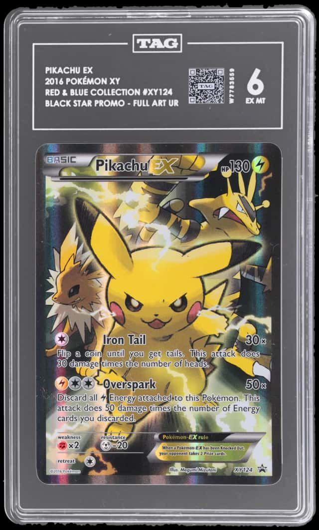 2016 Pokemon XY Black Star Promo Red and Blue Collection Pikachu Ex #XY124