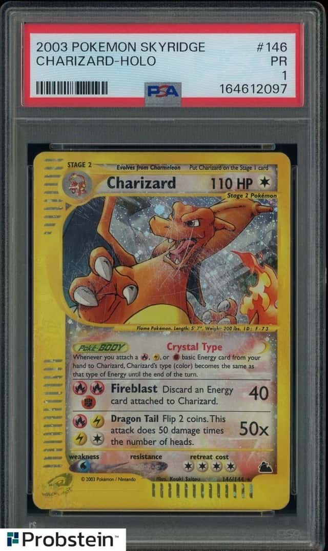 2003 Pokemon Skyridge #146 Charizard Holo Foil PSA 1 PR