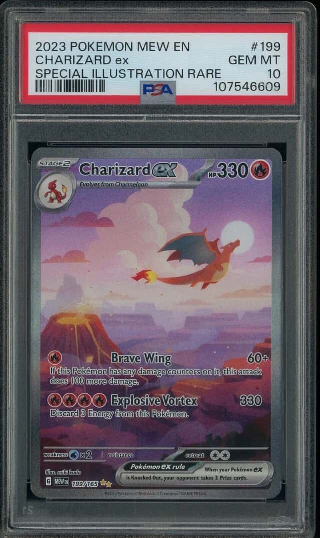 2023 Pokemon Mew En #199 Charizard Ex Special Illustration Rare PSA 10 GEM MINT