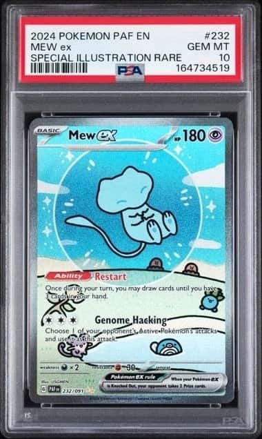2024 POKEMON PAF EN-PALDEAN FATES #232 MEW ex SPECIAL ILLUSTRATION RARE PSA 10 