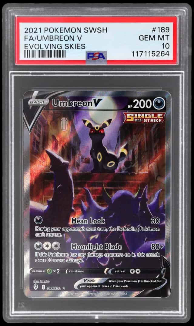 2021 Pokemon Sword and Shield Evolving Skies Umbreon V #189