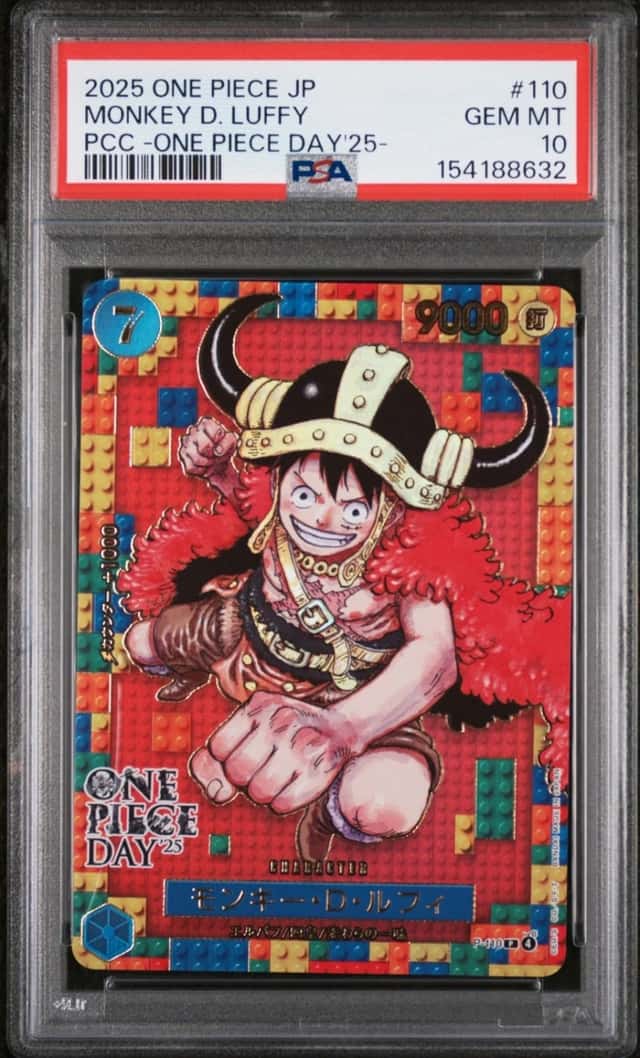 2025 ONE PIECE MONKEY D. LUFFY #P-110 ONE PIECE DAY PROMO 25 PSA 10 GEM MINT