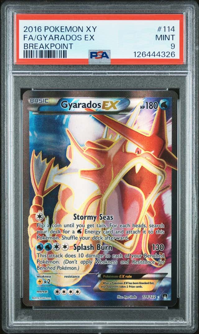 Pokemon Gyarados EX 114/122 - Breakpoint - Full Art - PSA 9
