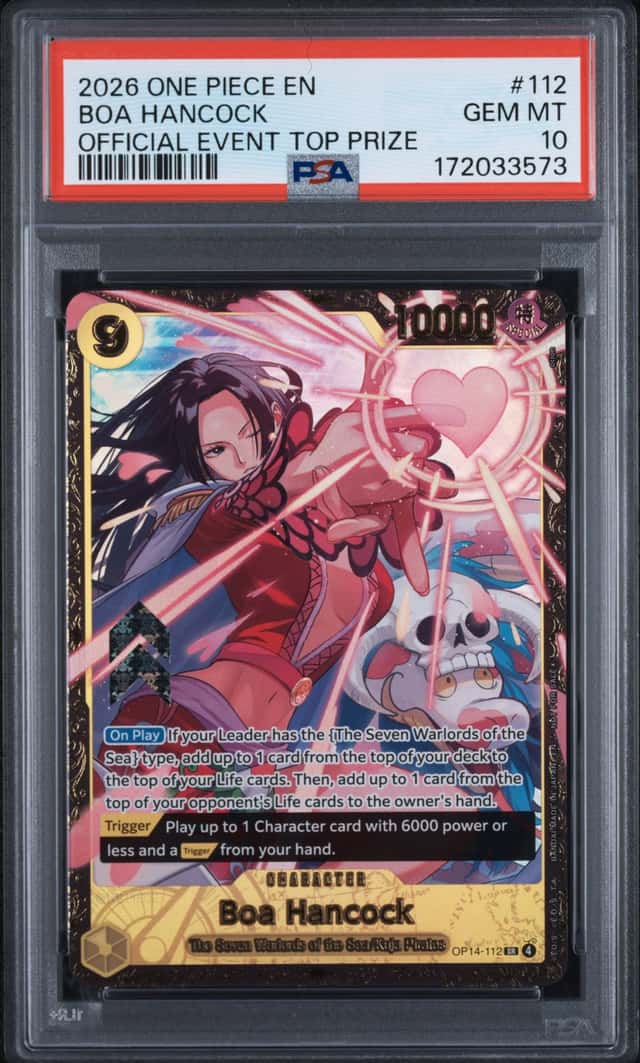 2026 One Piece EN Official Event Top 64 Prize #112 Boa Hancock PSA 10 GEM MINT