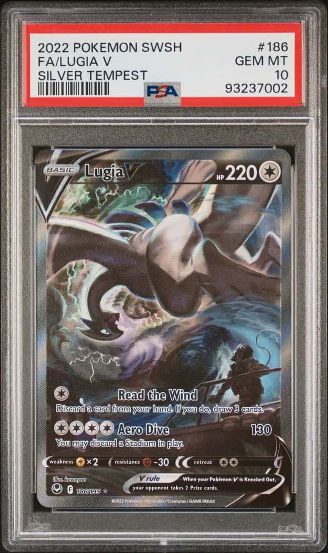 2022 Pokemon SWSH Silver Tempest #186 FA Lugia V PSA 10 GEM MINT