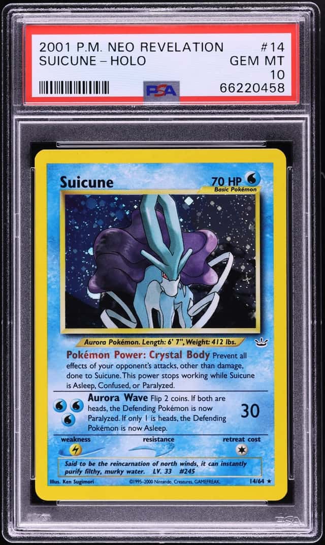 2001 Pokemon Neo Revelation Holo Suicune #14 PSA 10 GEM MINT