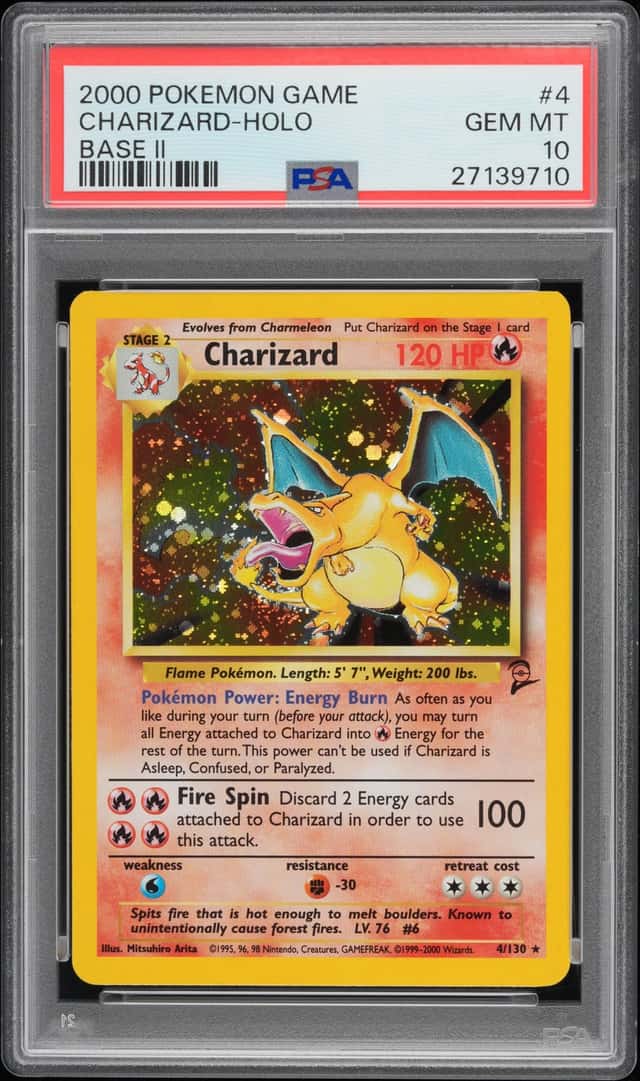 2000 Pokemon Base Set 2 Holo Charizard #4 PSA 10 GEM MINT